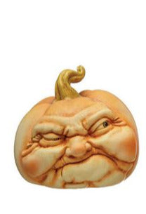 Resin Pumpkin w/ Face Halloween Decor