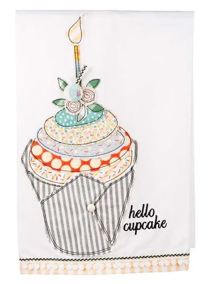Hello Cupcake Glory Haus Tea Towel