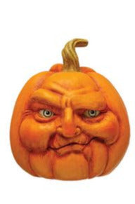 Resin Pumpkin w/ Face Halloween Decor