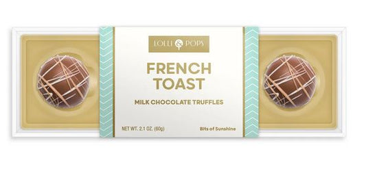 Lolli and Pops 4 Piece French Toast Milk Chocolate Truffle