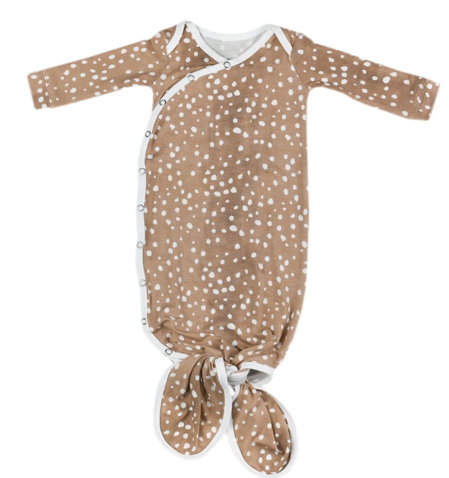 Copper Pearl Fawn Newborn Knotted Gown