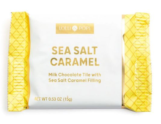 Lolli and Pops Sea Salt Caramel Milk Chocolate Tile