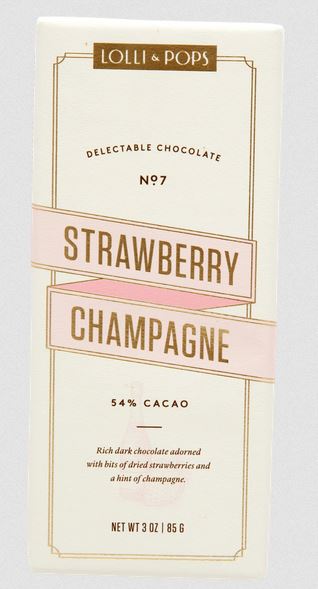 Lolli and Pops Strawberry Champagne Signature Bar