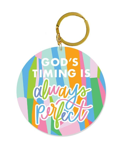 God's Timing Acrylic Keychain