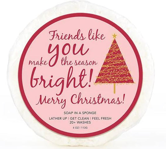 Friends Like You Make the Holiday Merry Soap Sponge