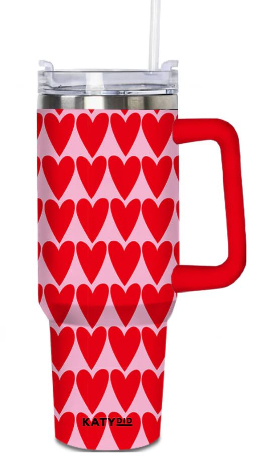 Red Hot Hearts 40oz Tumbler