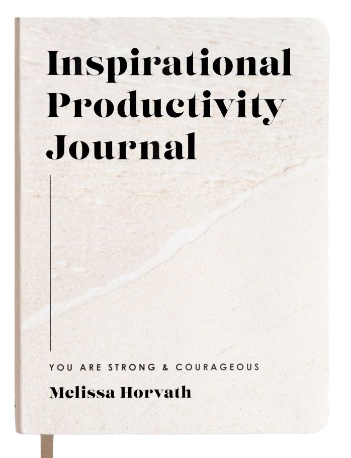 Inspirational Productivity: You Are Strong & Courageous Fabric Journal