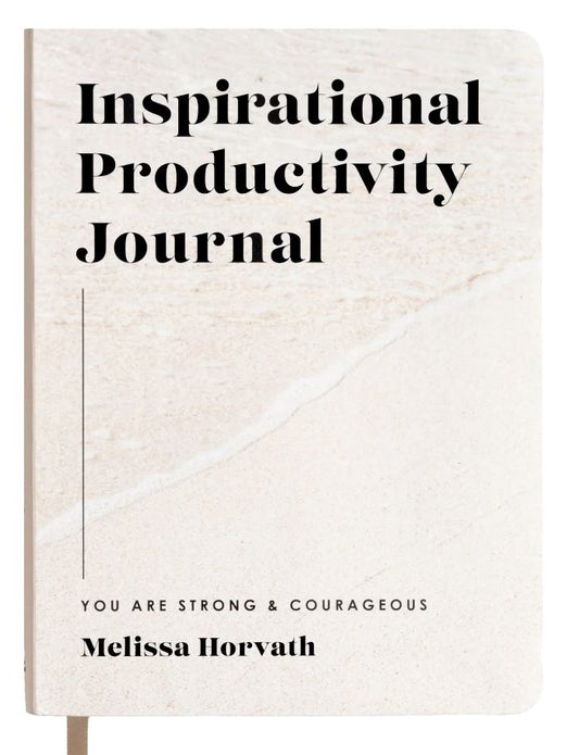 Inspirational Productivity: You Are Strong & Courageous Fabric Journal
