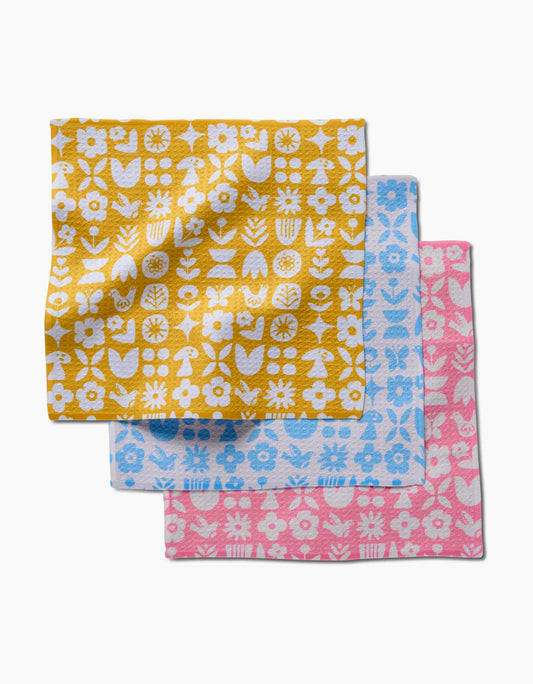 Geometry Dish Cloths Set of Scandi Spring