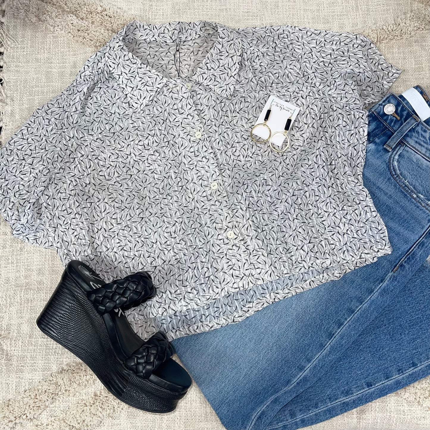 Upcycled Short Sleeve Crop Top