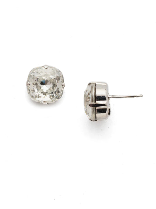 Sorrelli Halcyon Stud Earrings (Silver Crystal)