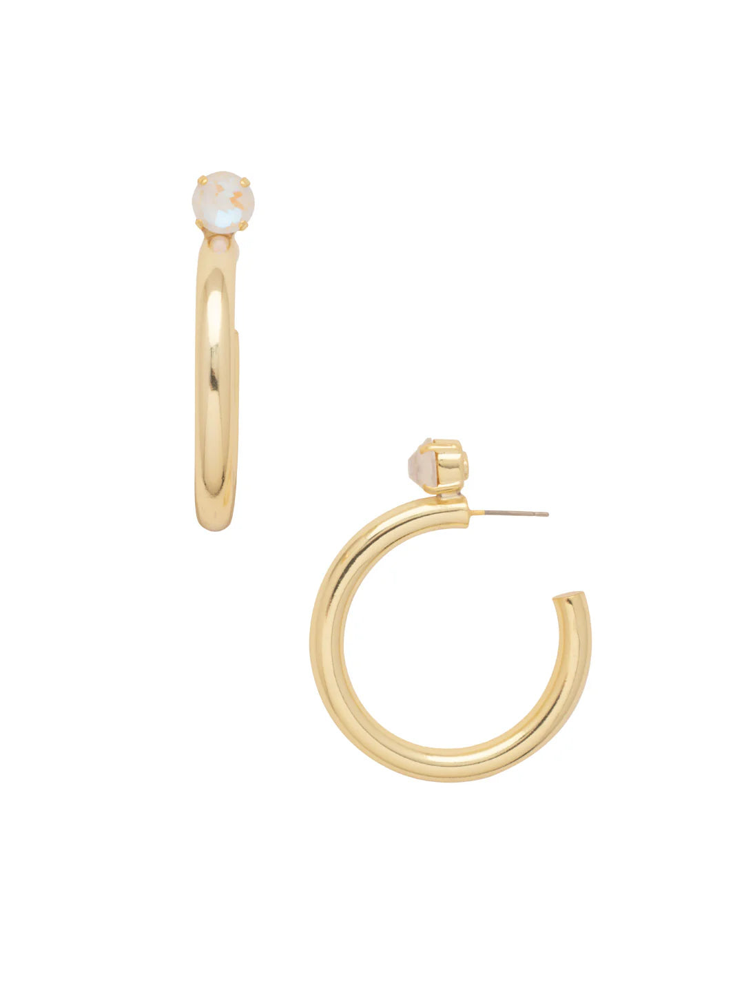 Sorrelli Keeley Studded Hoop Earrings (Icicle)