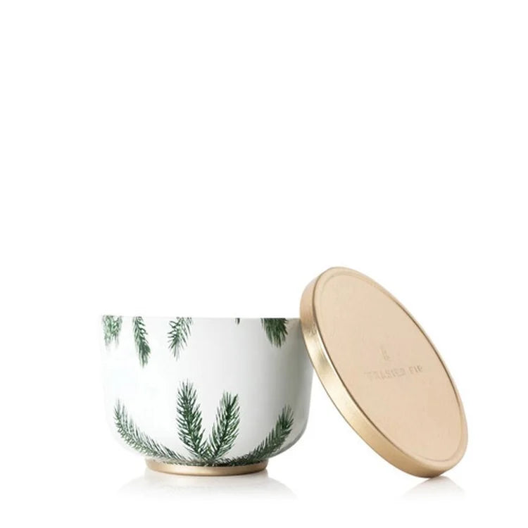 THYMES - HOME Frasier Fir Poured Candle Tin Gold Lid