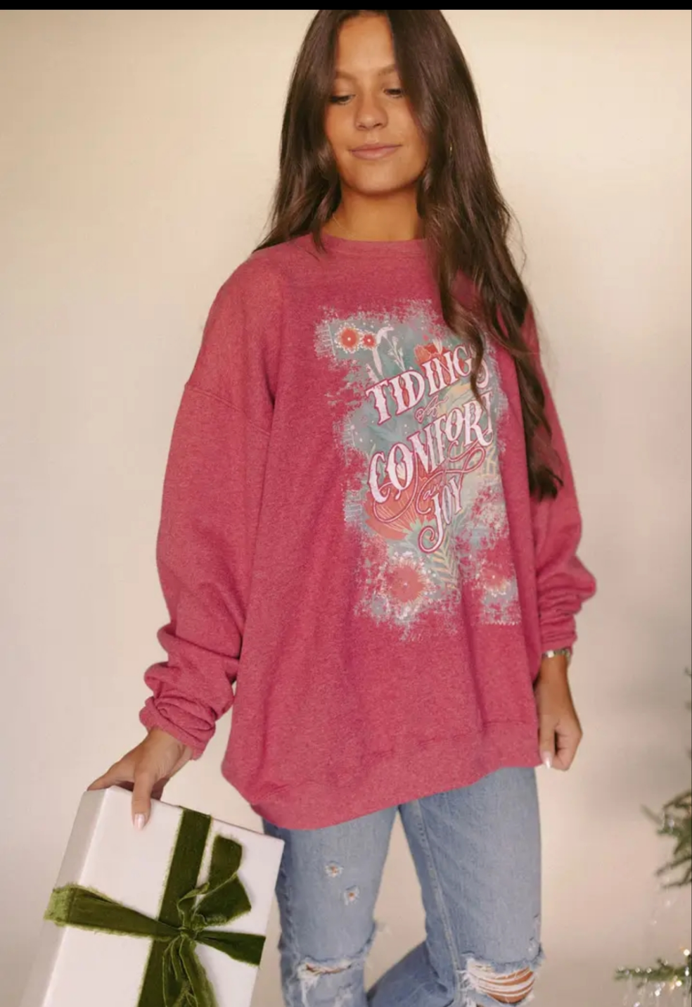 Tidings of Comfort & Joy Graphic Sweatshirt (Small to 3X)