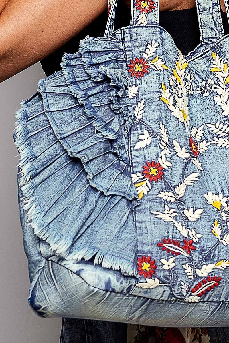 Meadow Belle Denim Tote