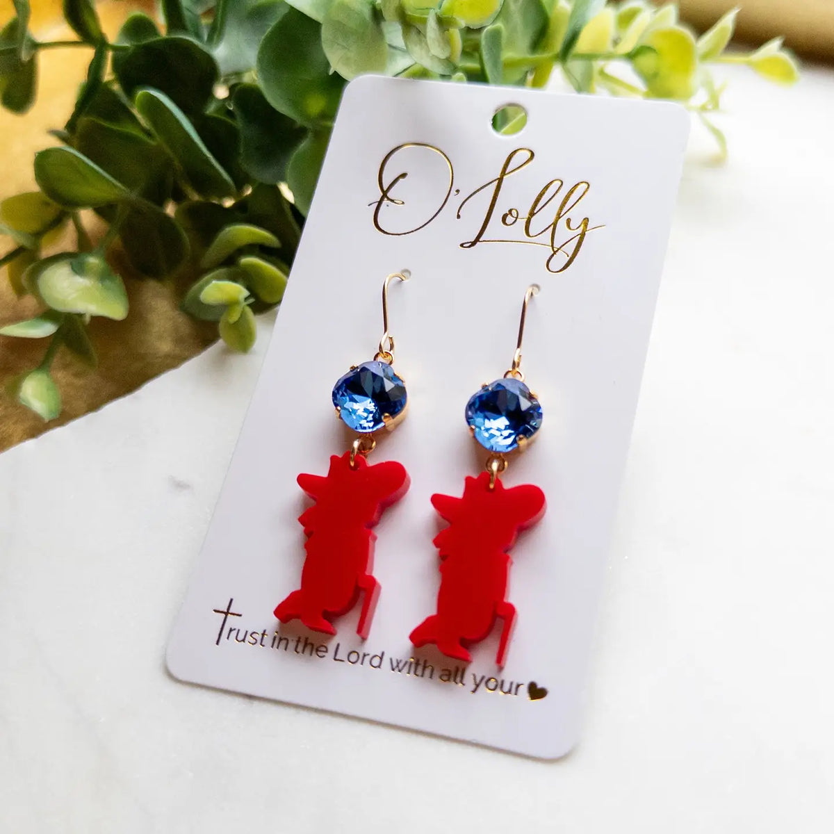 Red Rebel Man w/Blue Stone