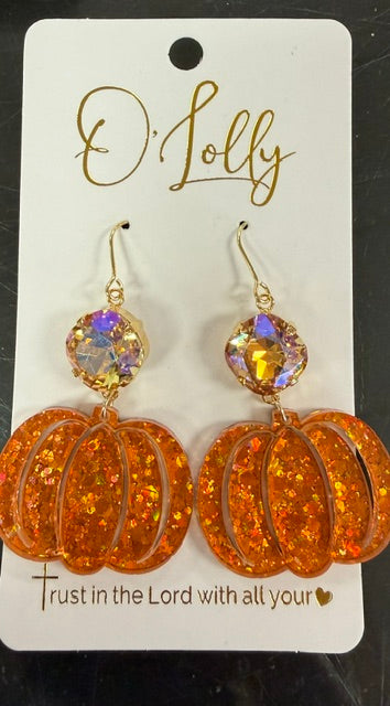 Orange Pumpkin w/Stone