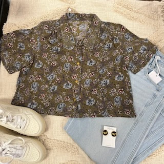 Upcycled Short Sleeve Crop Top