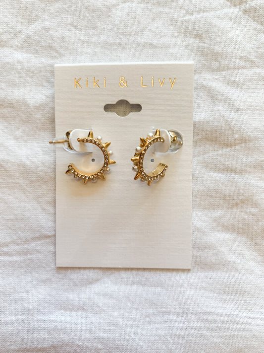 Spunky Pearl/Spike Earrings