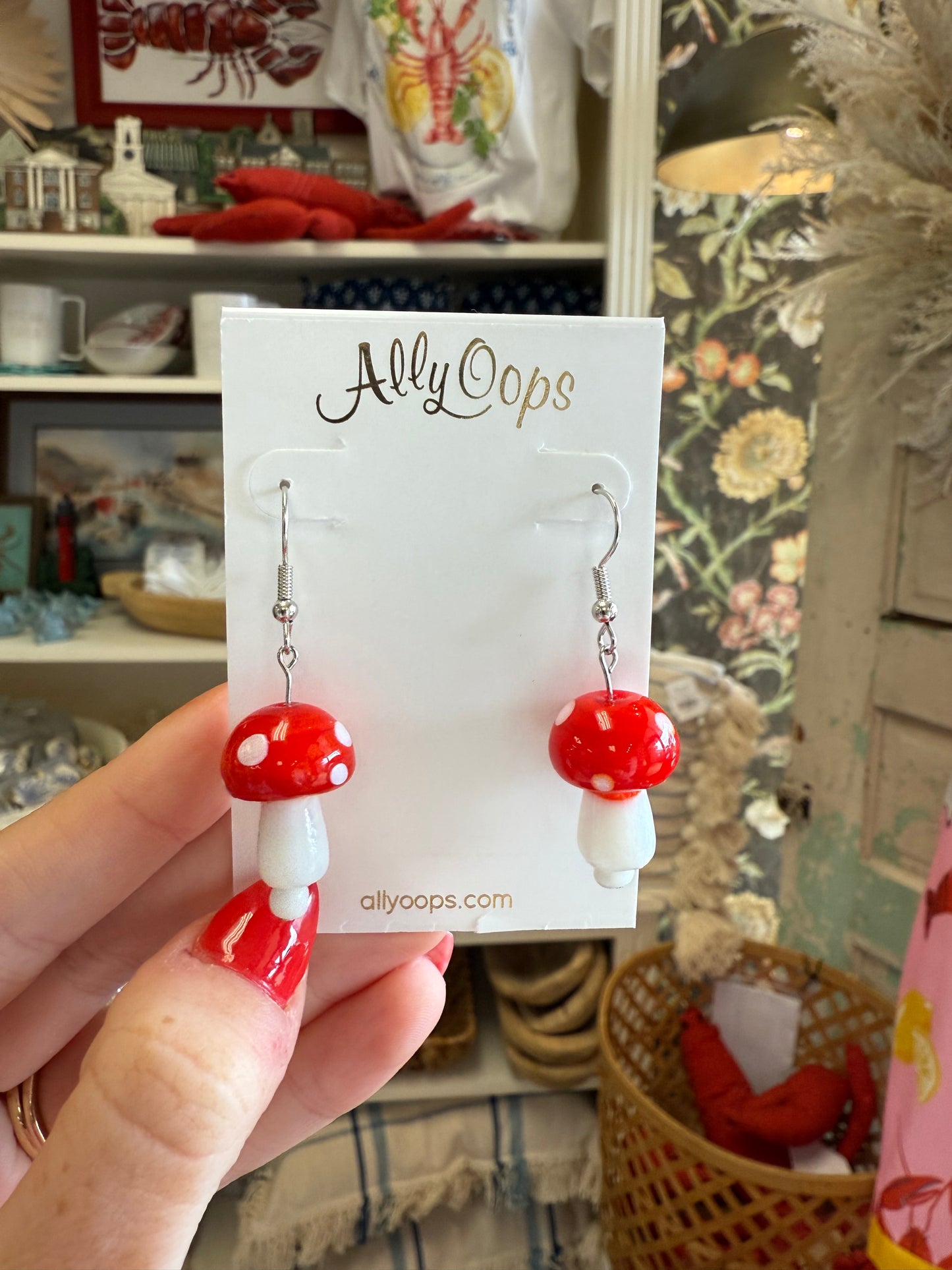 Mushroom Earrings (2 Sizes)