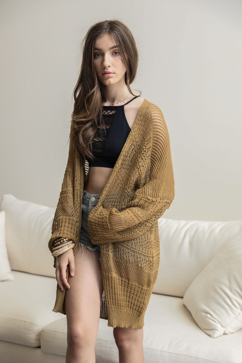 The Sydni Cardigan in Bronze (One Size)