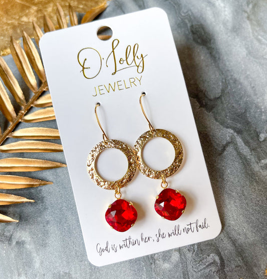 Ruby Earrings by O’Lolly Jewelry