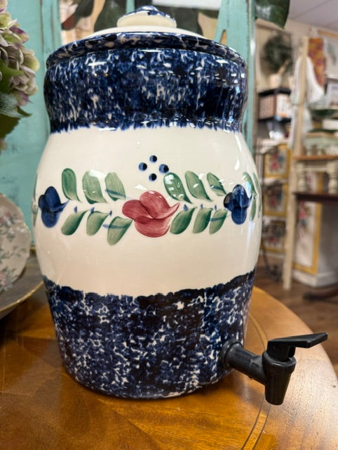 Gail Pittman Whiteware Drink Dispenser Blue Sponge
