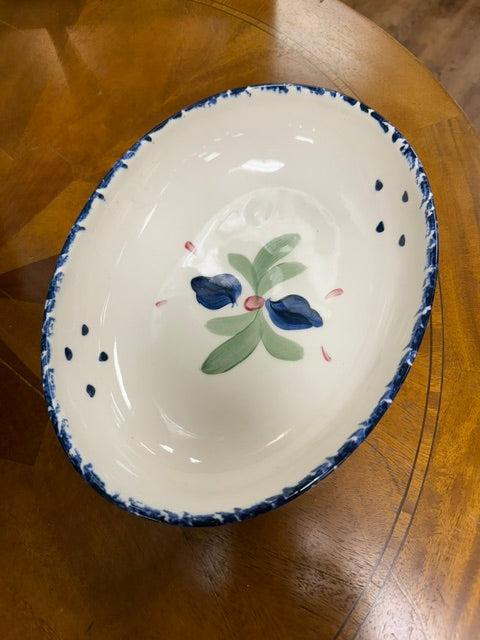 Gail Pittman Whiteware Oval Serving Bowl