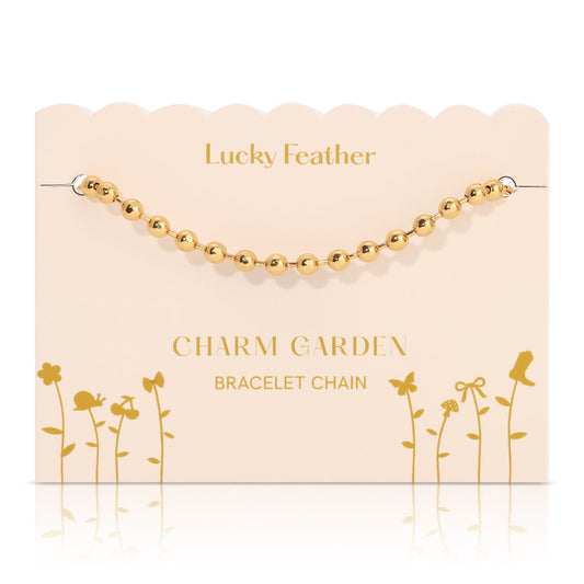 Charm Garden Gold Bead Bracelet by Lucky Feather