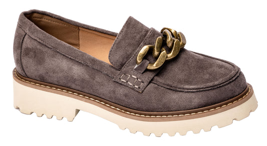 Corky Footwear Literally Suede Wedge (Grey)