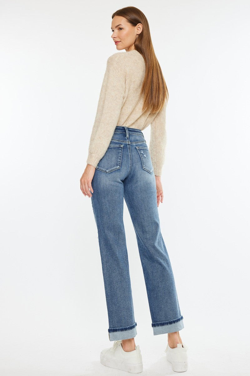 Mary Anna Mid Rise Straight Denim by KanCan