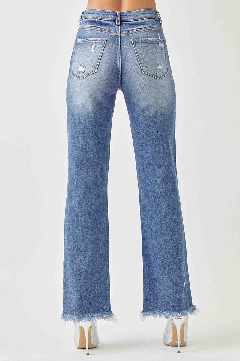 So Darling Distressed Straight Leg Denim by Risen