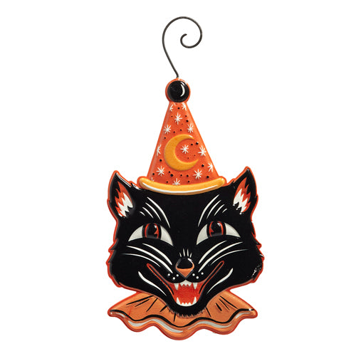 Halloween Vintage Scary  Cat Sign