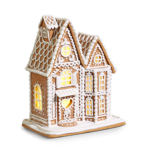 Light Up Gingerbread Heart House