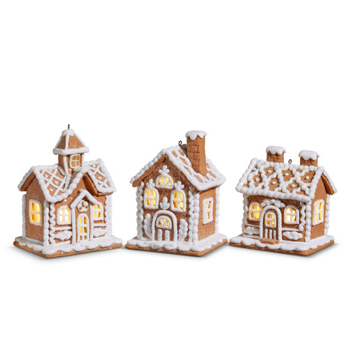 Gingerbread House Ornaments, 3 Styles