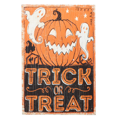 Trick or Treat Distressed Wall Art