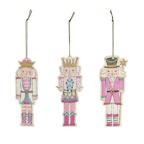 6" Blushing Nutcracker Acrylic Ornament, 3 Styles