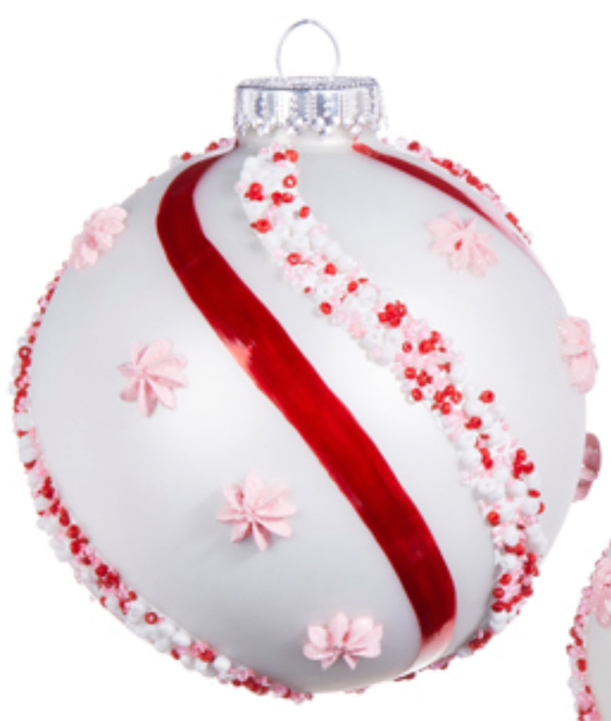 Beaded Peppermint Ornament