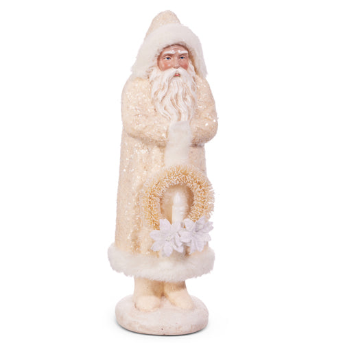 Ivory Santa Holding Poinsettia