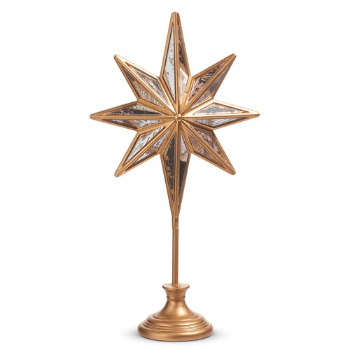 Distressed Mirrored Star on Base