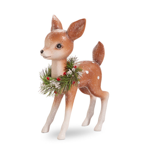 Retro Deer w/ Wreath