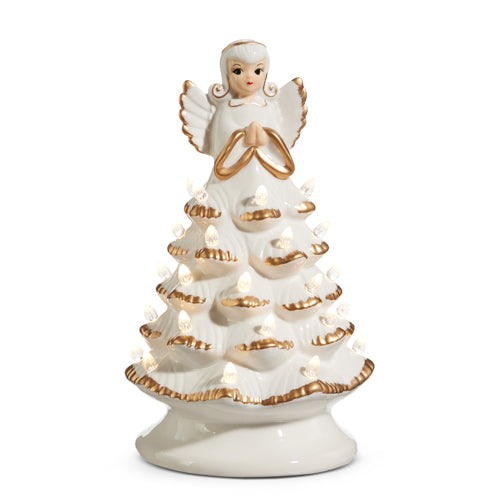 13” Lighted Vintage Angel Tree