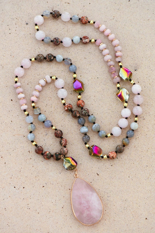 Roxie Ann Rose Quartz Necklace