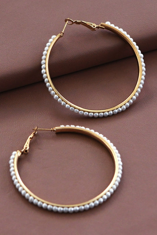 Pretty Little Pearl Beaded Hoops