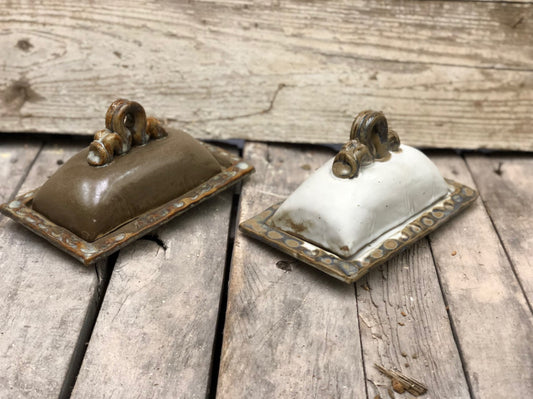 Fingerprint Pottery Butter Dish (More Color Options)