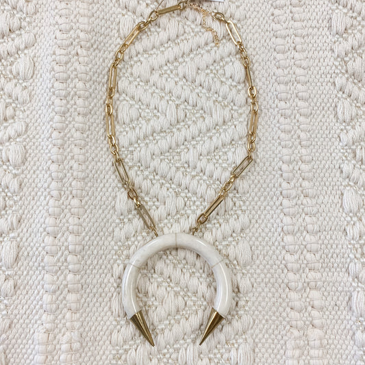 Freckle Hippie (White Stone) Necklace (Jennifer Thames Originals)