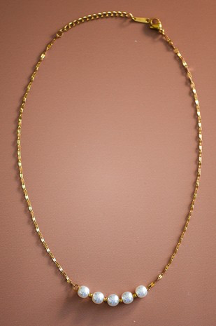 Fancy Five Pearl Necklace