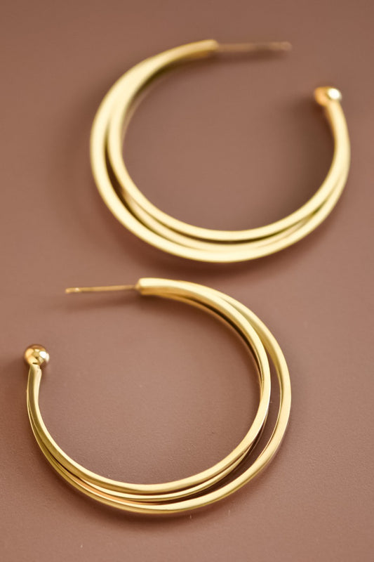 Beloved Hoop 18k Gold Plated Earrings