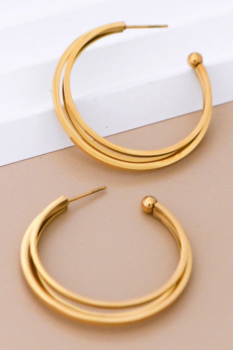 Beloved Hoop 18k Gold Plated Earrings