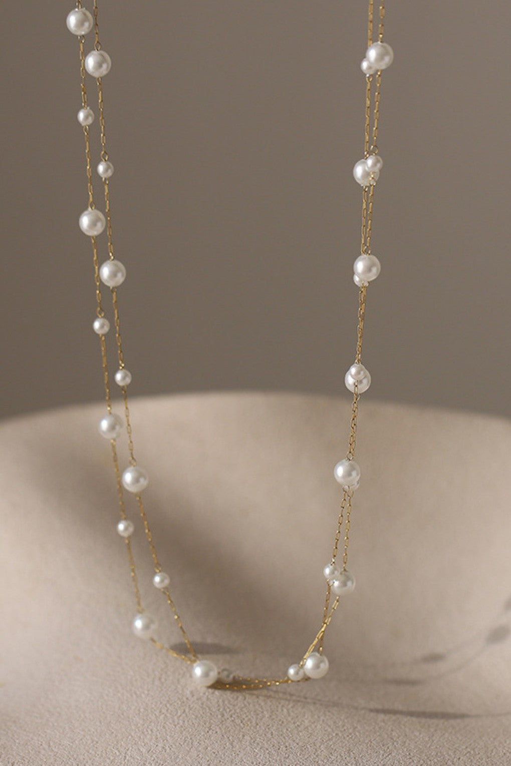 Multi Pearl Strand Necklace